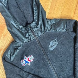 Nike Boys Black Hooded Fleece Jacket Size Small